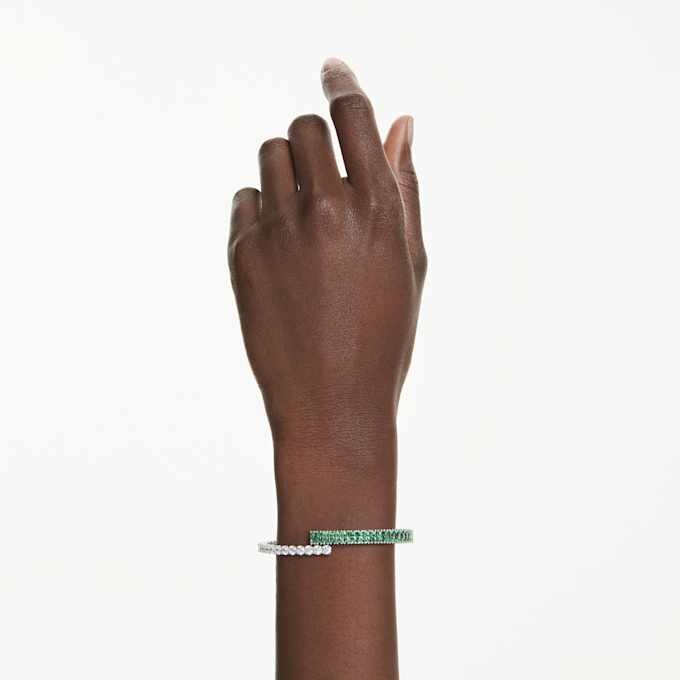 Bracelet Matrix à tailles variées, vert, plaqué rhodium Bracelet Matrix à tailles variées, vert, plaqué rhodium