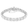 Bracelet Matrix Tennis blanc, plaqué rhodium Bracelet Matrix Tennis blanc, plaqué rhodium