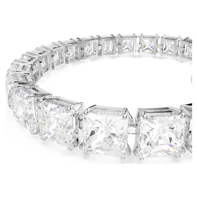 Bracelet Matrix Tennis blanc, plaqué rhodium Bracelet Matrix Tennis blanc, plaqué rhodium
