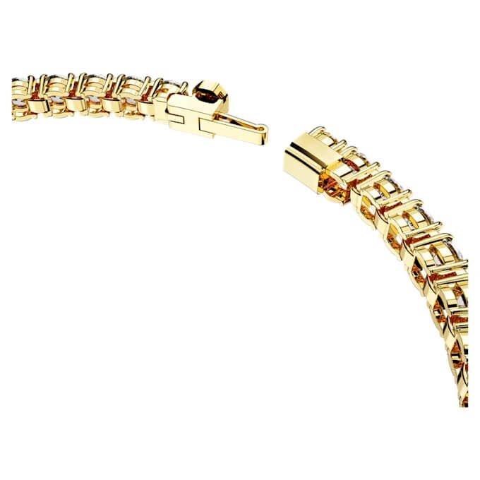 Bracelet Matrix Tennis, taille ronde, blanc, plaqué or Bracelet Matrix Tennis, taille ronde, blanc, plaqué or