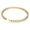 Bracelet Matrix Tennis, taille ronde, blanc, plaqué or Bracelet Matrix Tennis, taille ronde, blanc, plaqué or