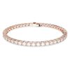 Bracelet Matrix Tennis, taille ronde, blanc, plaqué or rose Bracelet Matrix Tennis, taille ronde, blanc, plaqué or rose
