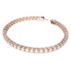 Bracelet Matrix Tennis, taille ronde, blanc, plaqué or rose Bracelet Matrix Tennis, taille ronde, blanc, plaqué or rose