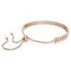Bracelet Matrix Tennis, taille ronde, blanc, plaqué or rose Bracelet Matrix Tennis, taille ronde, blanc, plaqué or rose