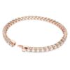 Bracelet Matrix Tennis, taille ronde, blanc, plaqué or rose Bracelet Matrix Tennis, taille ronde, blanc, plaqué or rose