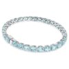 Bracelet Matrix Tennis, taille ronde, bleu, plaqué rhodium Bracelet Matrix Tennis, taille ronde, bleu, plaqué rhodium