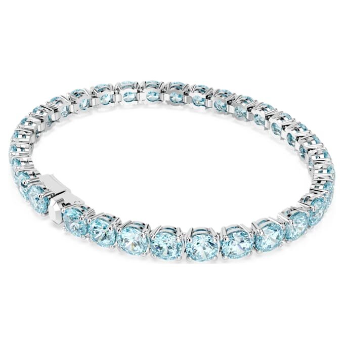 Bracelet Matrix Tennis, taille ronde, bleu, plaqué rhodium Bracelet Matrix Tennis, taille ronde, bleu, plaqué rhodium