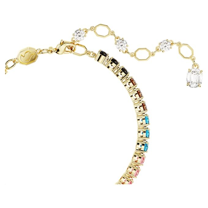 Bracelet Matrix Tennis, taille ronde, multicolore, plaqué or Bracelet Matrix Tennis, taille ronde, multicolore, plaqué or