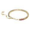 Bracelet Matrix Tennis, taille ronde, multicolore, plaqué or Bracelet Matrix Tennis, taille ronde, multicolore, plaqué or