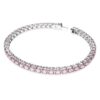 Bracelet Matrix Tennis, taille ronde, rose, plaqué rhodium Bracelet Matrix Tennis, taille ronde, rose, plaqué rhodium