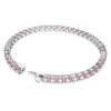 Bracelet Matrix Tennis, taille ronde, rose, plaqué rhodium Bracelet Matrix Tennis, taille ronde, rose, plaqué rhodium
