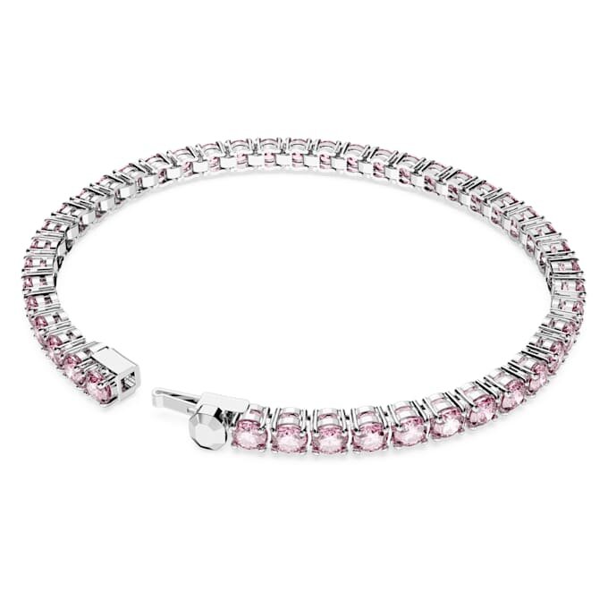 Bracelet Matrix Tennis, taille ronde, rose, plaqué rhodium Bracelet Matrix Tennis, taille ronde, rose, plaqué rhodium