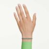 Bracelet Matrix Tennis, taille ronde, vert, plaqué ruthénium Bracelet Matrix Tennis, taille ronde, vert, plaqué ruthénium