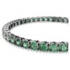 Bracelet Matrix Tennis, taille ronde, vert, plaqué ruthénium Bracelet Matrix Tennis, taille ronde, vert, plaqué ruthénium