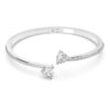 Bracelet Mesmera en forme de cœur, blanc, plaqué rhodium Bracelet Mesmera en forme de cœur, blanc, plaqué rhodium