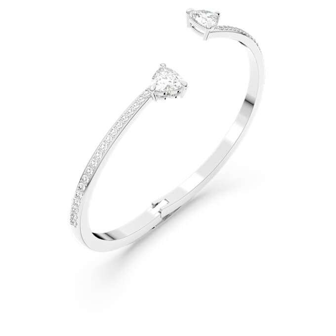 Bracelet Mesmera en forme de cœur, blanc, plaqué rhodium Bracelet Mesmera en forme de cœur, blanc, plaqué rhodium