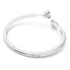 Bracelet Mesmera en forme de cœur, blanc, plaqué rhodium Bracelet Mesmera en forme de cœur, blanc, plaqué rhodium