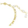 Bracelet Mesmera à tailles variées, blanc, plaqué or Bracelet Mesmera à tailles variées, blanc, plaqué or