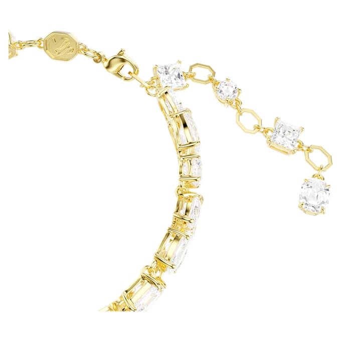 Bracelet Mesmera à tailles variées, blanc, plaqué or Bracelet Mesmera à tailles variées, blanc, plaqué or