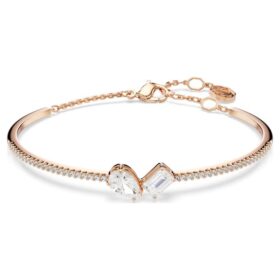 Bracelet Mesmera à tailles variées, blanc, plaqué or rose