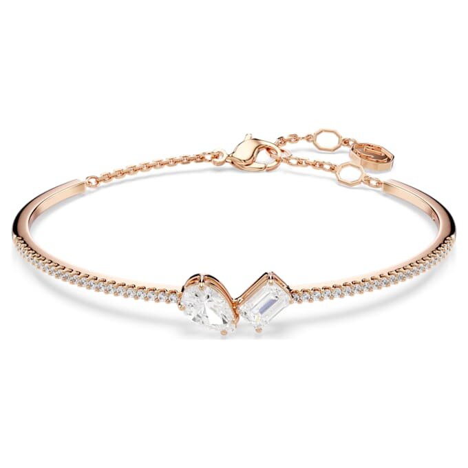 Bracelet Mesmera à tailles variées, blanc, plaqué or rose Bracelet Mesmera à tailles variées, blanc, plaqué or rose