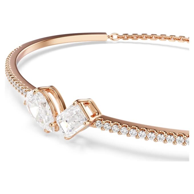 Bracelet Mesmera à tailles variées, blanc, plaqué or rose Bracelet Mesmera à tailles variées, blanc, plaqué or rose