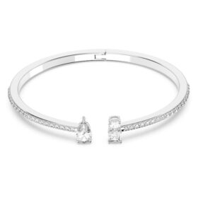 Bracelet Mesmera à tailles variées, blanc, plaqué rhodium