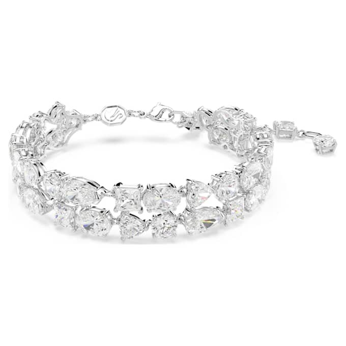 Bracelet Mesmera à tailles variées, blanc, plaqué rhodium Bracelet Mesmera à tailles variées, blanc, plaqué rhodium