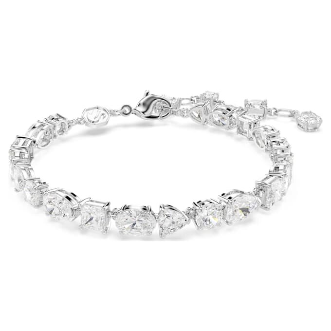 Bracelet Mesmera à tailles variées, blanc, plaqué rhodium Bracelet Mesmera à tailles variées, blanc, plaqué rhodium
