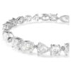 Bracelet Mesmera à tailles variées, blanc, plaqué rhodium Bracelet Mesmera à tailles variées, blanc, plaqué rhodium