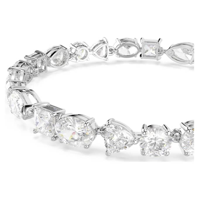 Bracelet Mesmera à tailles variées, blanc, plaqué rhodium Bracelet Mesmera à tailles variées, blanc, plaqué rhodium