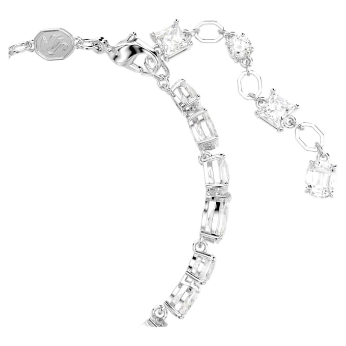 Bracelet Mesmera à tailles variées, blanc, plaqué rhodium Bracelet Mesmera à tailles variées, blanc, plaqué rhodium