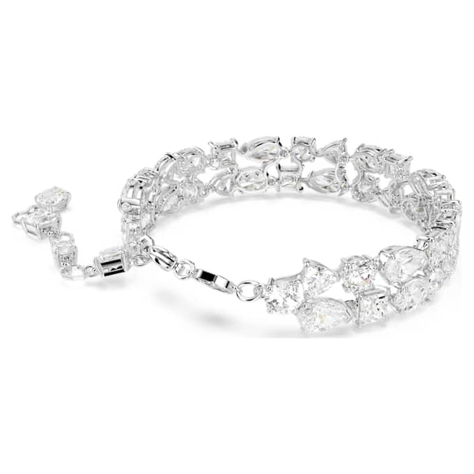 Bracelet Mesmera à tailles variées, blanc, plaqué rhodium Bracelet Mesmera à tailles variées, blanc, plaqué rhodium