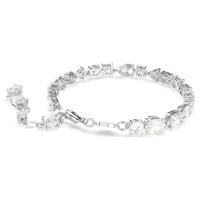 Bracelet Mesmera à tailles variées, blanc, plaqué rhodium Bracelet Mesmera à tailles variées, blanc, plaqué rhodium