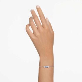 Bracelet Mesmera, tailles variées, bleu, plaqué rhodium