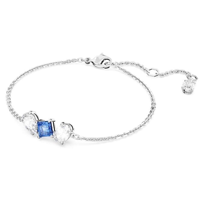Bracelet Mesmera, tailles variées, bleu, plaqué rhodium Bracelet Mesmera, tailles variées, bleu, plaqué rhodium