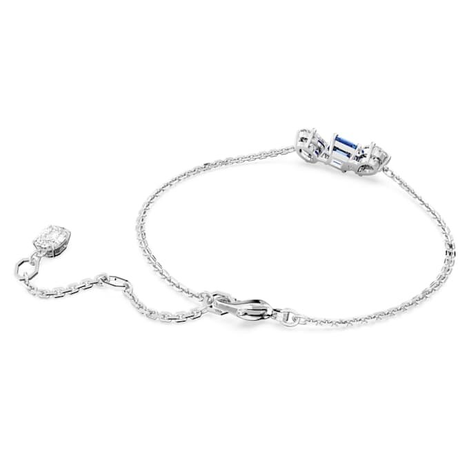 Bracelet Mesmera, tailles variées, bleu, plaqué rhodium Bracelet Mesmera, tailles variées, bleu, plaqué rhodium