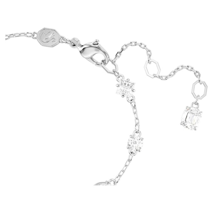 Bracelet Mesmera, tailles variées, motif dispersé, blanc, plaqué rhodium Bracelet Mesmera, tailles variées, motif dispersé, blanc, plaqué rhodium