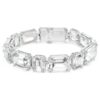 Bracelet Millenia à facettes octogonales, blanc, plaqué rhodium Bracelet Millenia à facettes octogonales, blanc, plaqué rhodium