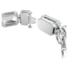 Bracelet Millenia à facettes octogonales, blanc, plaqué rhodium Bracelet Millenia à facettes octogonales, blanc, plaqué rhodium