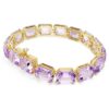 Bracelet Millenia à facettes octogonales, violet, plaqué or Bracelet Millenia à facettes octogonales, violet, plaqué or