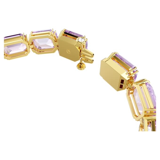 Bracelet Millenia à facettes octogonales, violet, plaqué or Bracelet Millenia à facettes octogonales, violet, plaqué or