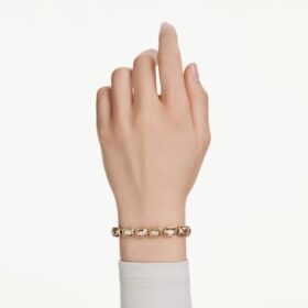Bracelet Millenia, taille octogonale, couleur caramel, plaqué or