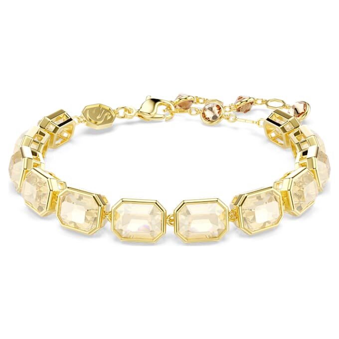 Bracelet Millenia, taille octogonale, couleur caramel, plaqué or Bracelet Millenia, taille octogonale, couleur caramel, plaqué or