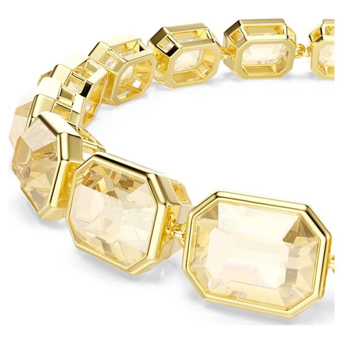 Bracelet Millenia, taille octogonale, couleur caramel, plaqué or Bracelet Millenia, taille octogonale, couleur caramel, plaqué or