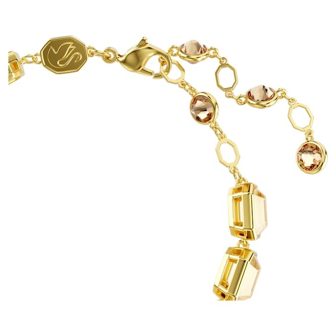 Bracelet Millenia, taille octogonale, couleur caramel, plaqué or Bracelet Millenia, taille octogonale, couleur caramel, plaqué or