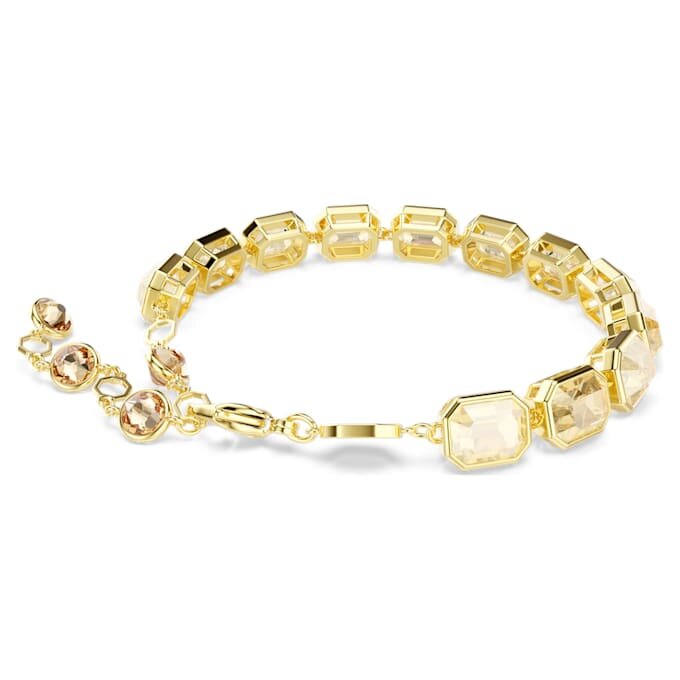 Bracelet Millenia, taille octogonale, couleur caramel, plaqué or Bracelet Millenia, taille octogonale, couleur caramel, plaqué or