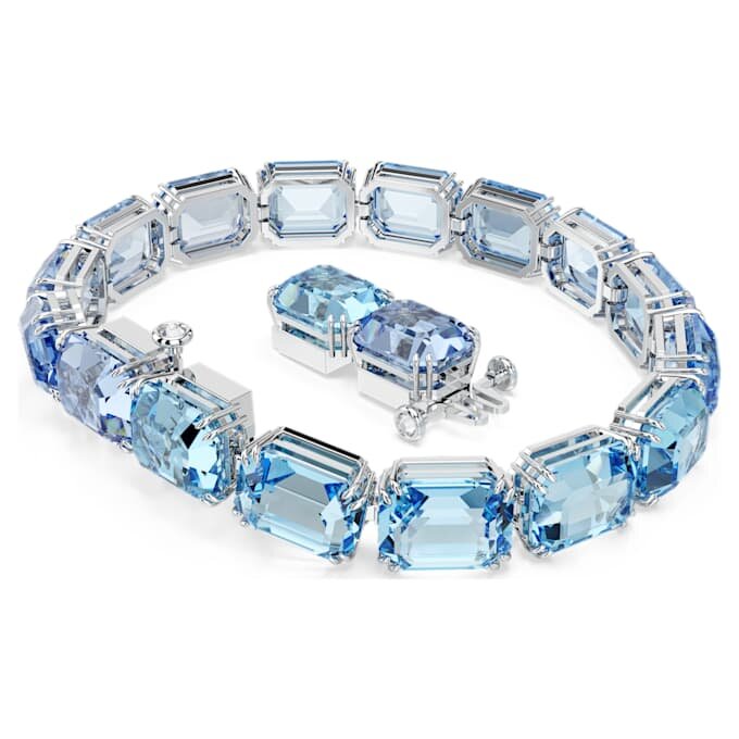 Bracelet Millenia, taille octogonale, dégradé de couleurs, bleu, plaqué rhodium Bracelet Millenia, taille octogonale, dégradé de couleurs, bleu, plaqué rhodium