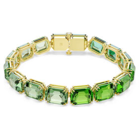 Bracelet Millenia, taille octogonale, dégradé de couleurs, vert, plaqué or Bracelet Millenia, taille octogonale, dégradé de couleurs, vert, plaqué or