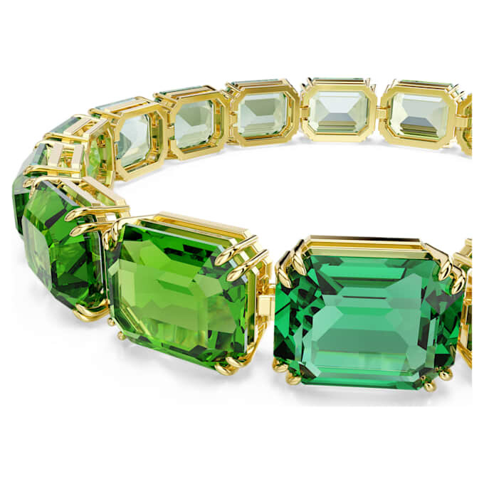 Bracelet Millenia, taille octogonale, dégradé de couleurs, vert, plaqué or Bracelet Millenia, taille octogonale, dégradé de couleurs, vert, plaqué or